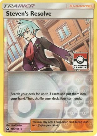 Steven's Resolve - 145/168 (Pokemon League) (145) [League & Championship Cards] Reverse Holofoil