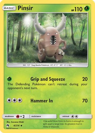 Pinsir (4) [SM - Lost Thunder] Reverse Holofoil
