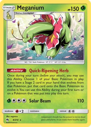 Meganium (8) [SM - Lost Thunder] Holofoil