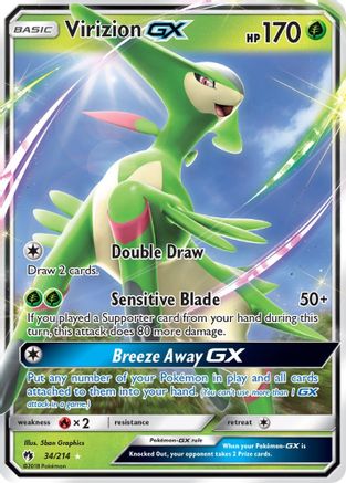 Virizion GX (34) [SM - Lost Thunder] Holofoil