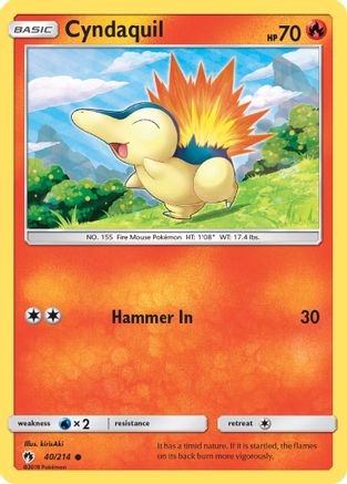 Cyndaquil (40) (40) [SM - Lost Thunder] Reverse Holofoil