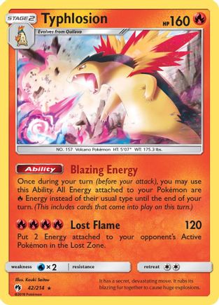 Typhlosion (42) [SM - Lost Thunder] Holofoil