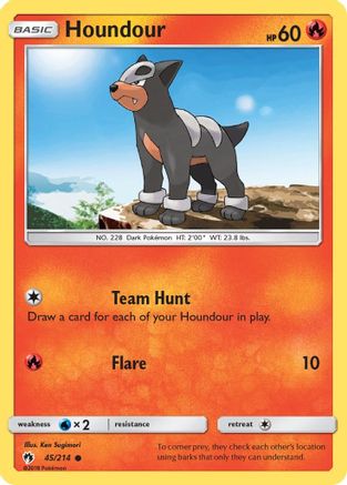 Houndour (45) [SM - Lost Thunder] Reverse Holofoil