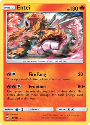 Entei (47) [SM - Lost Thunder] Reverse Holofoil
