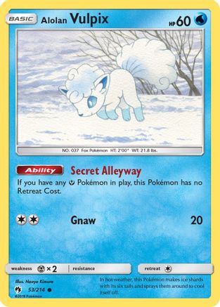 Alolan Vulpix (53) [SM - Lost Thunder] Reverse Holofoil