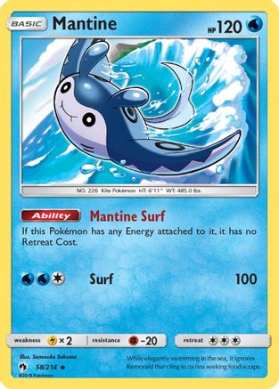 Mantine (58) [SM - Lost Thunder] Reverse Holofoil