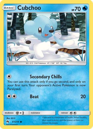 Cubchoo (61) [SM - Lost Thunder] Reverse Holofoil