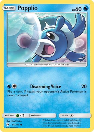 Popplio (64) (64) [SM - Lost Thunder]
