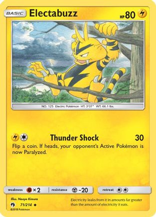 Electabuzz (71) [SM - Lost Thunder] Reverse Holofoil