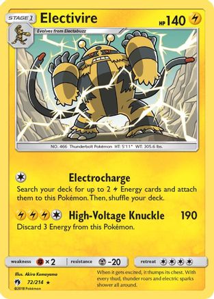Electivire (72) [SM - Lost Thunder]