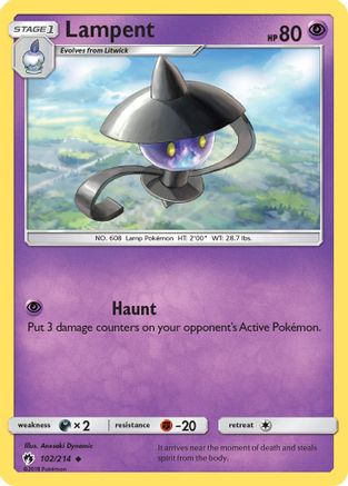 Lampent (102) [SM - Lost Thunder] Reverse Holofoil