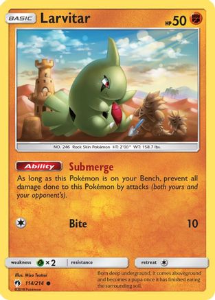 Larvitar (114) (114) [SM - Lost Thunder]