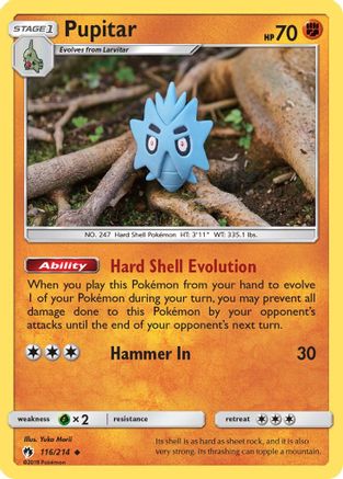 Pupitar (116) [SM - Lost Thunder] Reverse Holofoil