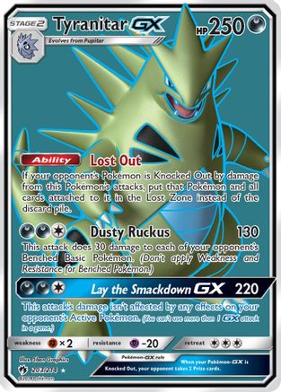 Tyranitar GX (Full Art) (203) [SM - Lost Thunder] Holofoil