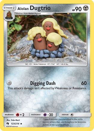 Alolan Dugtrio (123) [SM - Lost Thunder] Reverse Holofoil