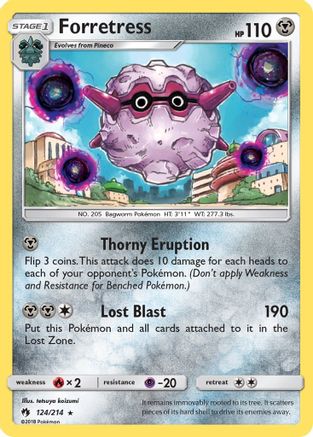 Forretress (124) [SM - Lost Thunder] Reverse Holofoil