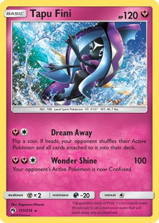 Tapu Fini (151) [SM - Lost Thunder] Reverse Holofoil