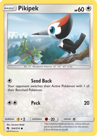 Pikipek (164) (164) [SM - Lost Thunder] Reverse Holofoil