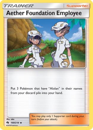 Aether Foundation Employee (168) [SM - Lost Thunder] Reverse Holofoil