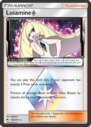 Lusamine Prism Star (182) [SM - Lost Thunder] Holofoil