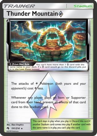 Thunder Mountain Prism Star (191) [SM - Lost Thunder] Holofoil