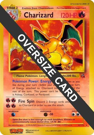 Charizard - 4/102 (CoroCoro Promo) (4) [Jumbo Cards] Holofoil