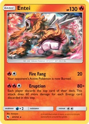 Entei - 47/214 (SM Lost Thunder) (47) [Deck Exclusives] Holofoil