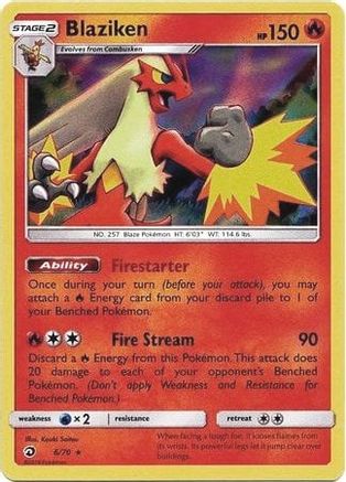 Blaziken - 6/70 (Dragon Majesty) (6) [Deck Exclusives]