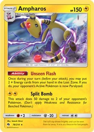Ampharos - 78/214 (SM Lost Thunder) (78) [Deck Exclusives]