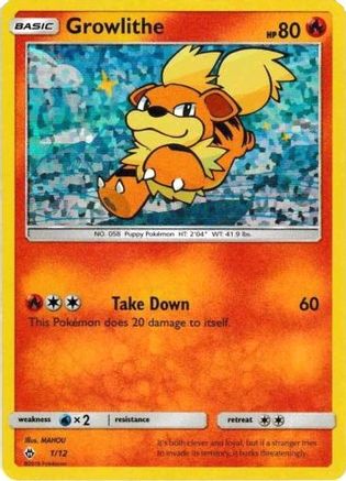 Growlithe - 1/12 (1) [McDonald's Promos 2018] Holofoil