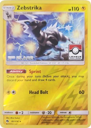 Zebstrika - 82/214 (League Challenge) [2nd Place] (82) [League & Championship Cards] Reverse Holofoil