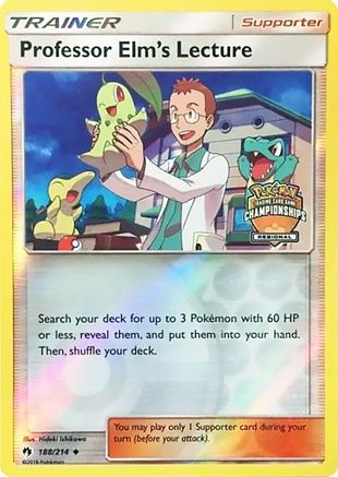 Professor Elm's Lecture - 188/214 (Regional Championships) (188) [League & Championship Cards] Reverse Holofoil
