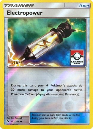Electropower - 172/214 (League Cup) [Staff] () [League & Championship Cards] Reverse Holofoil