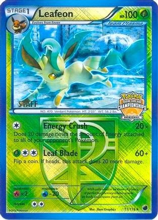 Leafeon - 11/116 (Regional Championships) [Staff] (11) [League & Championship Cards] Reverse Holofoil