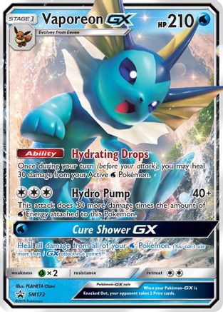 Vaporeon GX - SM172 (SM172) [SM Promos] Holofoil