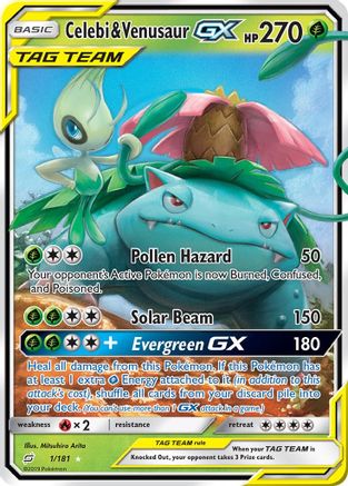 Celebi & Venusaur GX (1) [SM - Team Up] Holofoil