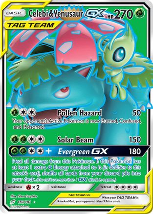 Celebi & Venusaur GX (Full Art) (159) [SM - Team Up] Holofoil