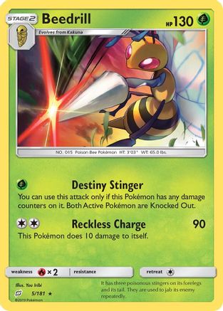Beedrill (5) [SM - Team Up] Reverse Holofoil