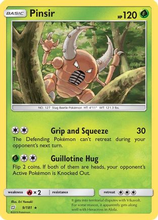 Pinsir (9) [SM - Team Up] Reverse Holofoil
