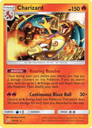 Charizard (14) [SM - Team Up] Reverse Holofoil
