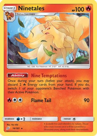 Ninetales (16) [SM - Team Up] Reverse Holofoil
