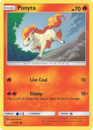 Ponyta (17) [SM - Team Up] Reverse Holofoil