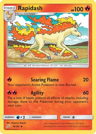 Rapidash (18) [SM - Team Up] Reverse Holofoil