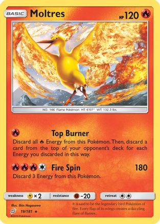 Moltres (19) [SM - Team Up] Reverse Holofoil