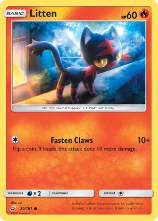 Litten (20) [SM - Team Up] Reverse Holofoil