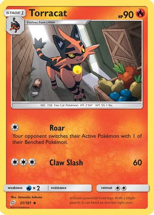 Torracat (21) [SM - Team Up] Reverse Holofoil