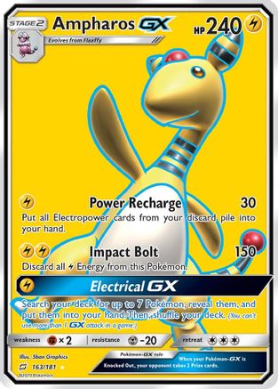 Ampharos GX (Full Art) (163) [SM - Team Up] Holofoil