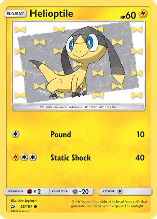 Helioptile (49) [SM - Team Up] Reverse Holofoil