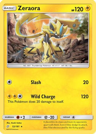Zeraora (52) [SM - Team Up] Reverse Holofoil