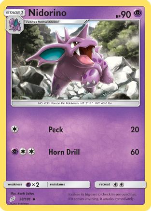 Nidorino (58) [SM - Team Up] Reverse Holofoil